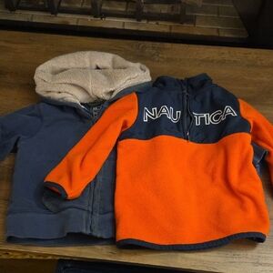 Nautica Kids' Vibrant Orange and Navy Sweatshirt